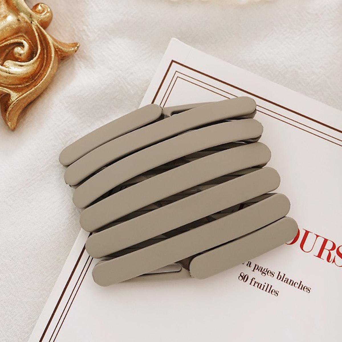 

Телескопическая складная повязка для волос для женщин, дорожная портативная повязка для умывания лица, специальная зубчатая противоскользящая повязка для волос, заколка для челки. серый