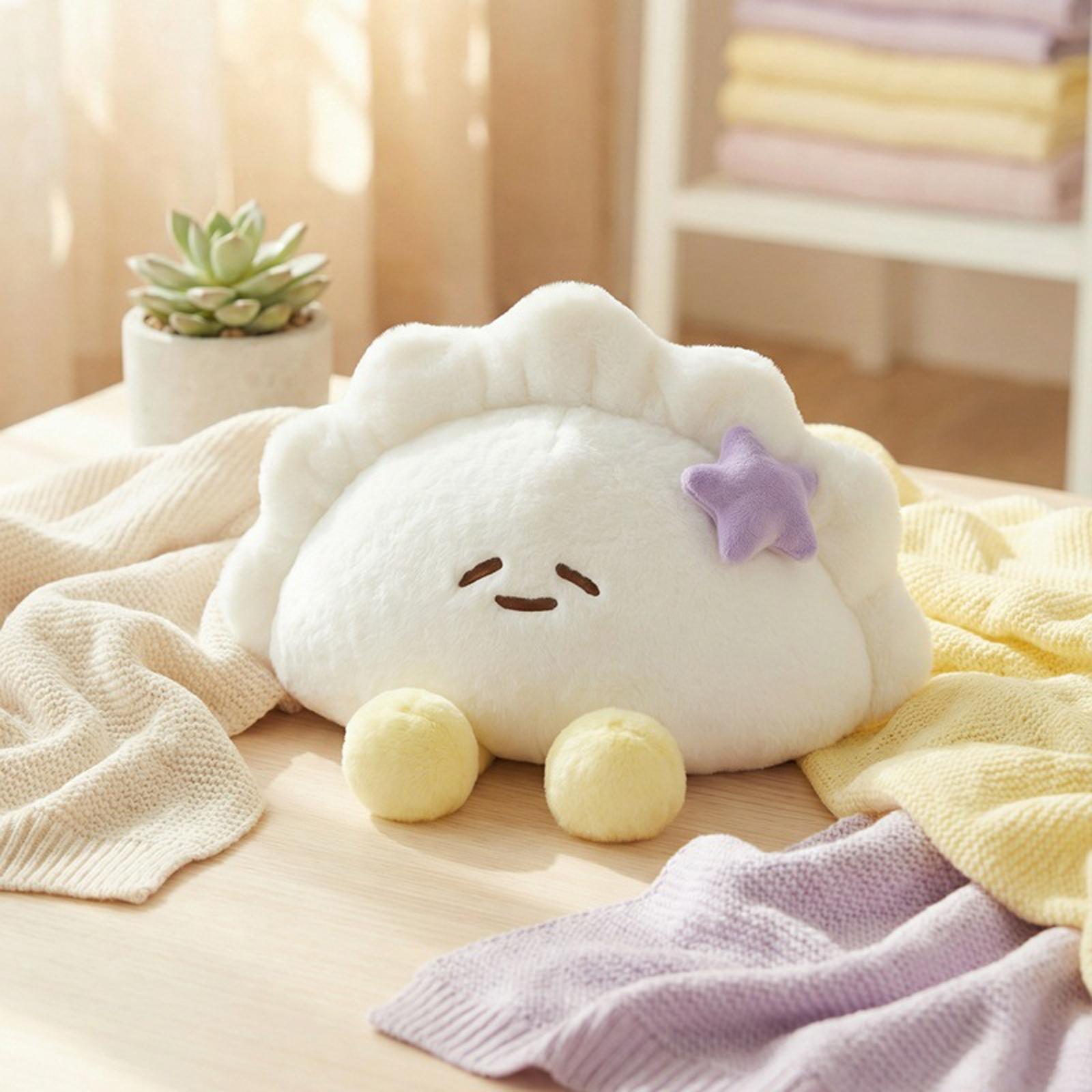 

Cute Cartoon Dumpling Plush Toy, Steamed Bun Doll, Home Cushion, Pillow, Comfort Doll For Girls One Size