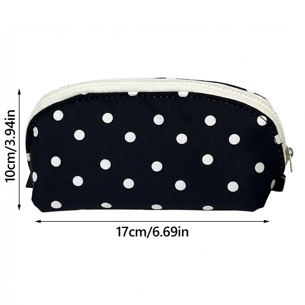Durable Polka Dot Design Pencil Case Large Opening Large Capacity Stationery Pouch Stationery Organizer Students
