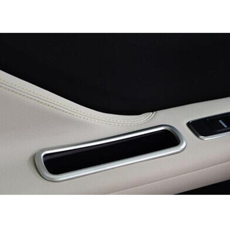 For Jaguar F-PACE FPace 2016 2017 2018 Car Styling Interior Rear Door Cover Panel ide Storage Box Trim Stick