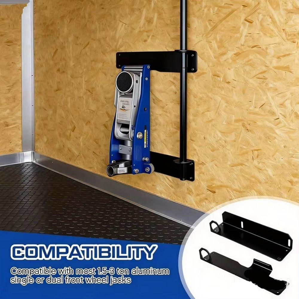 2pcs Heavy Duty Jack Stand Wall Mount Space Saving Metal Brackets Garage Tool Organizer Secure Mount Wall Mount