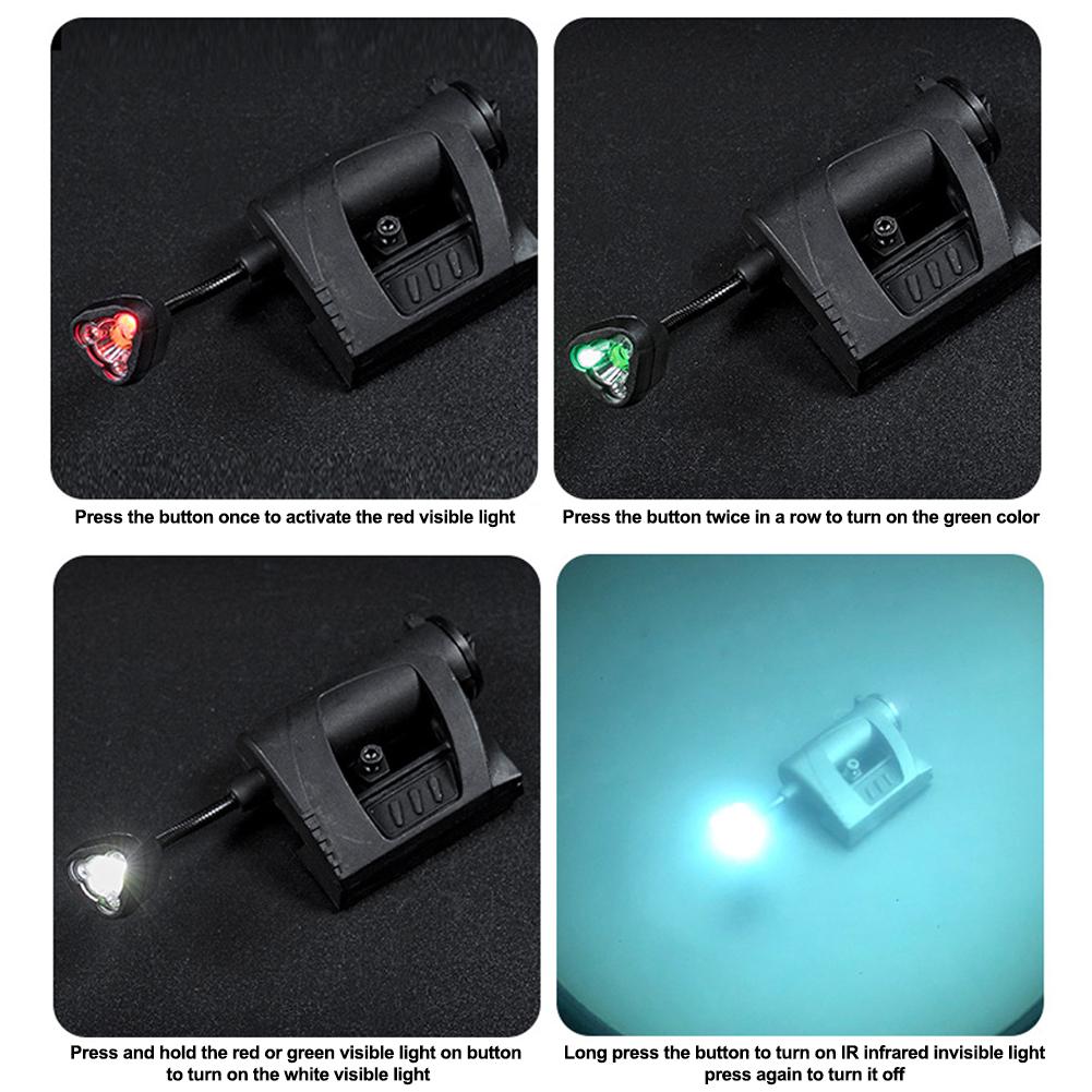 Taktische Helmleuchte 3 Modi LED Taschenlampe Modular Multifunktionale Beleuchtung