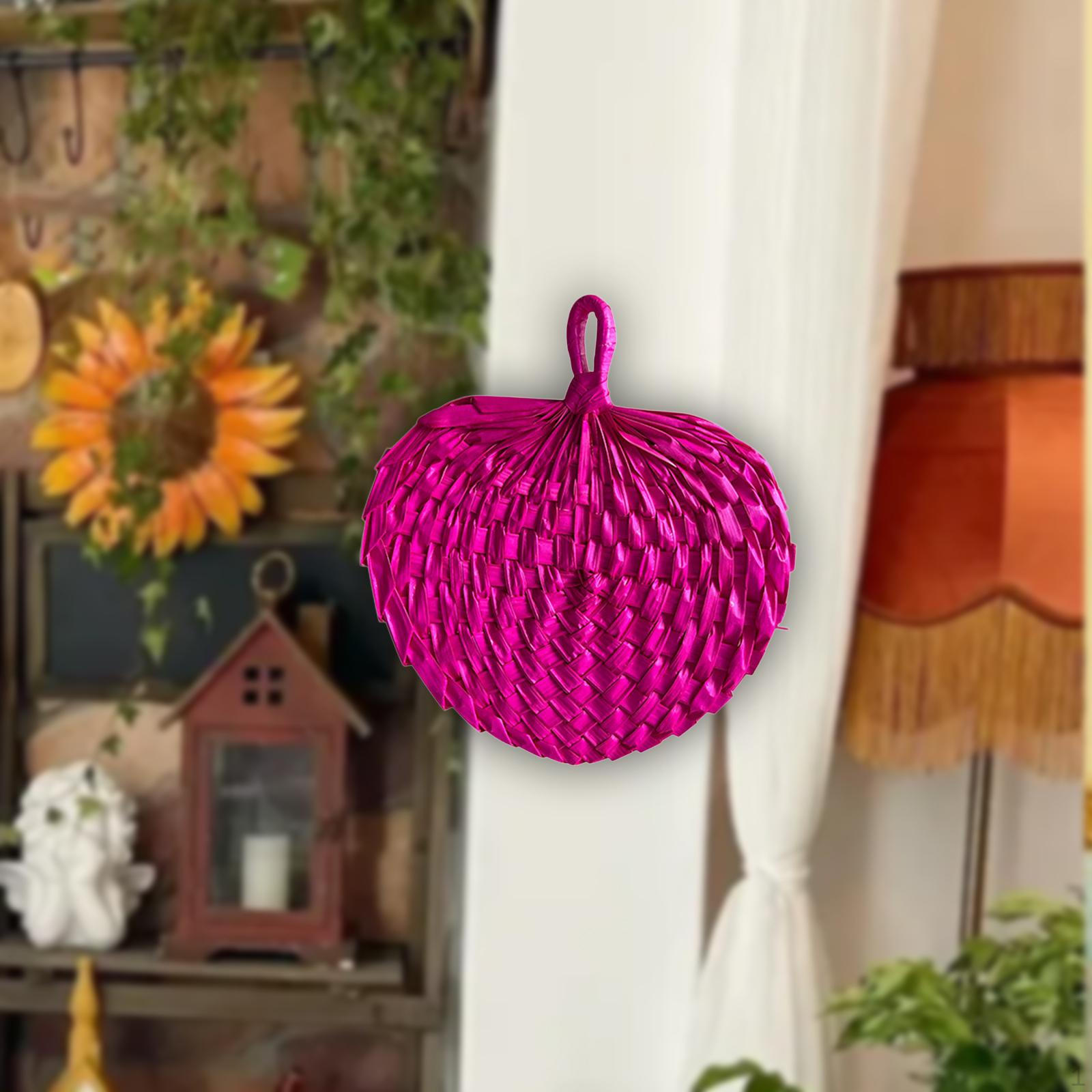 

Веер из пальмовых листьев ручной работы для домашнего декора Pink