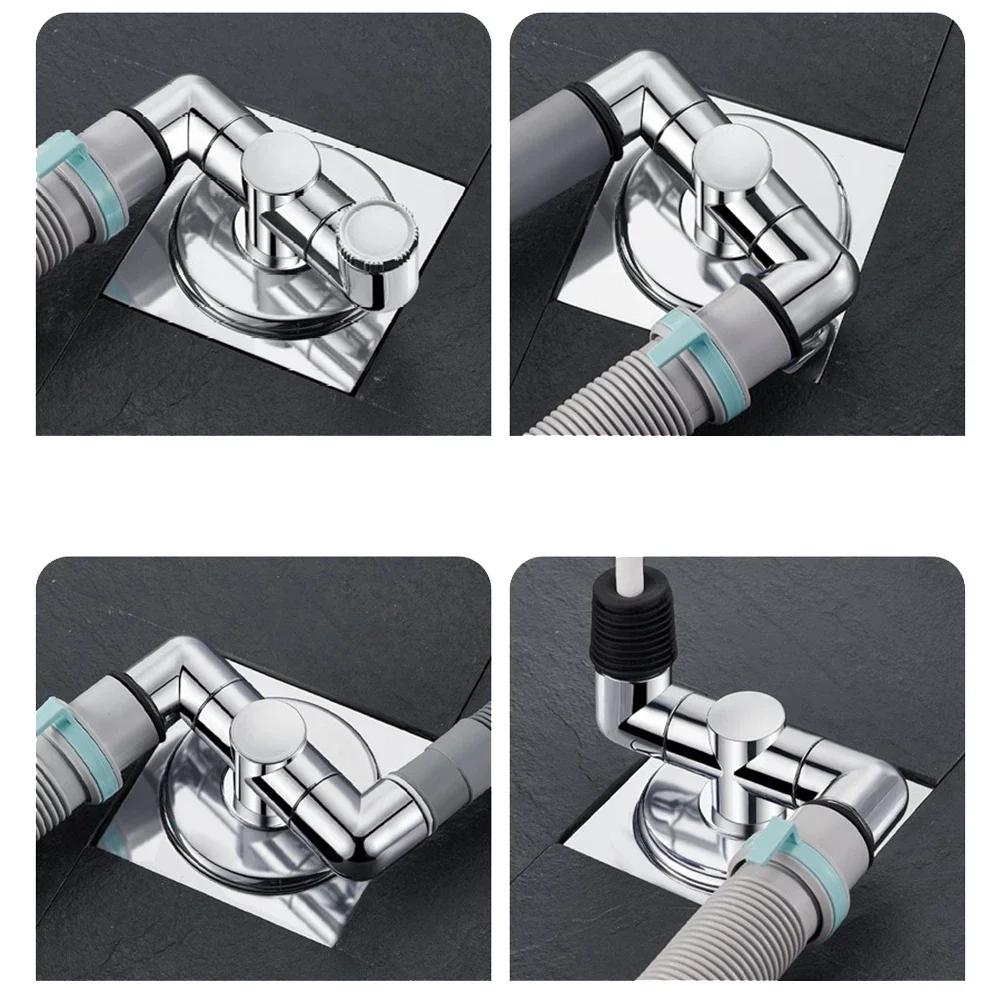 Floor Drain Adapter Washing Machine Sewer Elbow Pipe Connector Tees Joint Dishwasher Connector Anti Odor Drainage Drains
