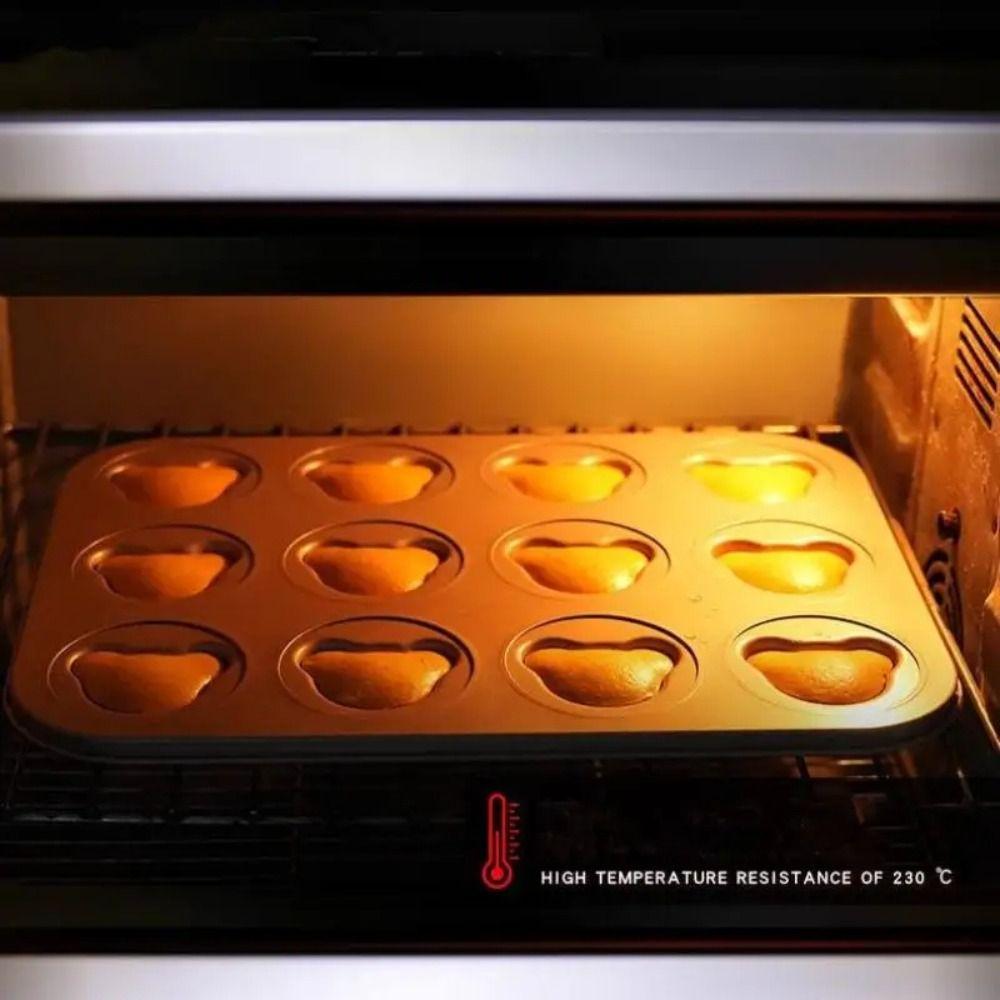 12 Cavity Muffin Cakes Mold Cartoon Animal Shape Bear Madeline Baking Tray  Decoration