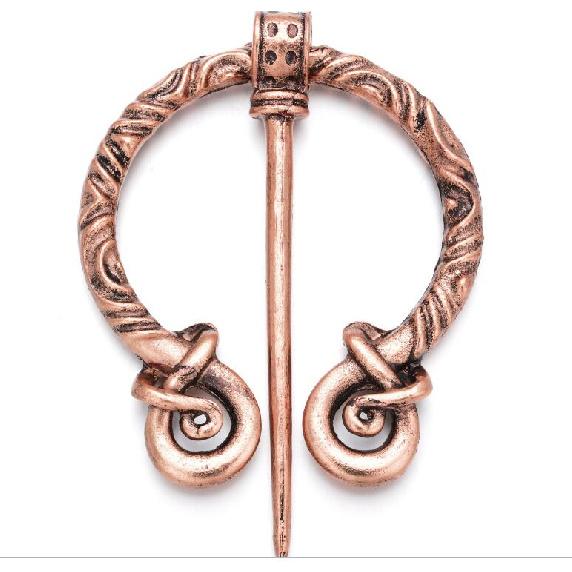 2025 Mode Vintage Broche Viking Brons Holle Riemgesp Spiraal Broche Mantelprikker Sluiting Broches Retro Middeleeuwse Noorse Sieraden