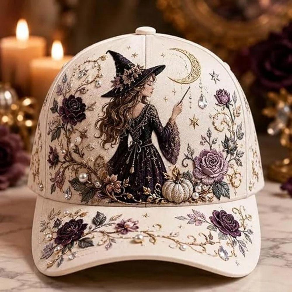 3D Embroidery Halloween Baseball Cap Cotton Material Baseball Hat Party Wear