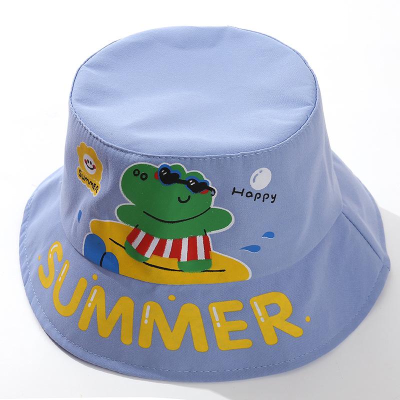 

Children s Fisherman Hats Cute Dinosaur Cartoon Bucket Hat Versatile Sunshade Breathable Boys Girls Trendy Sun Protection Cap небесно-голубой