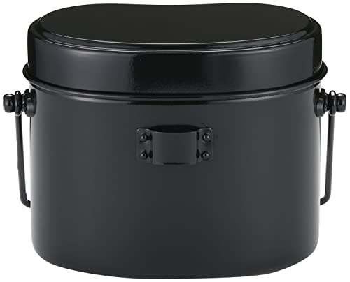 LOGOS Rice Cooker with Handle, Pot, Frying Pan, Outdoor, Emergency Use, Black