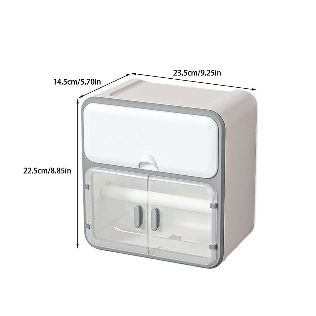 Cutie de depozitare transparentă pentru baie, capacitate portantă puternică, organizator de depozitare pentru baie