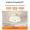 Modern Minimalist French Flower Ceiling Fan Light for Children's Bedroom or Dining Room