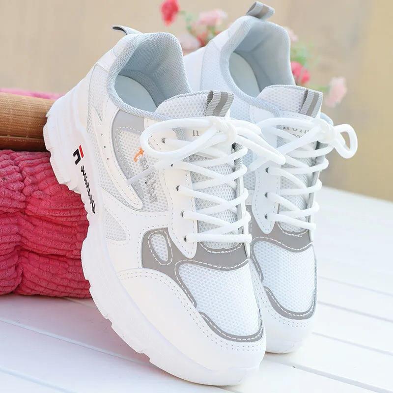 22 new summer mesh shoes breathable mesh sports shoes hollow foundation student flat bottom