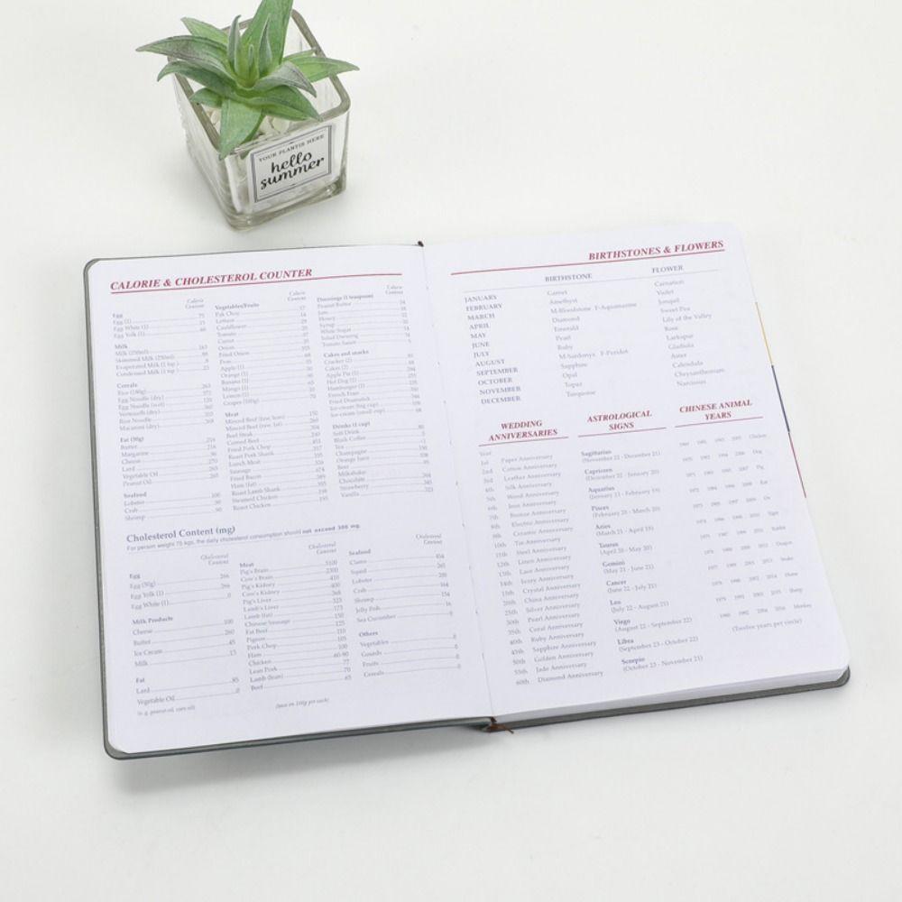 English Version 365 Days Efficiency Notebook Yearly Schedule Office Work Planner  School Supplies