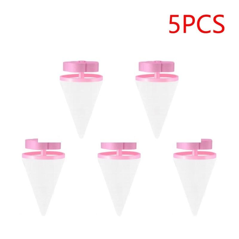 

1-10 шт. Фильтр-мешок для стиральной машины, плавающий ворс, улавливатель шерсти домашних животных, мешок для сбора грязи, бытовой сетчатый мешок для ворса Pink 5PCS