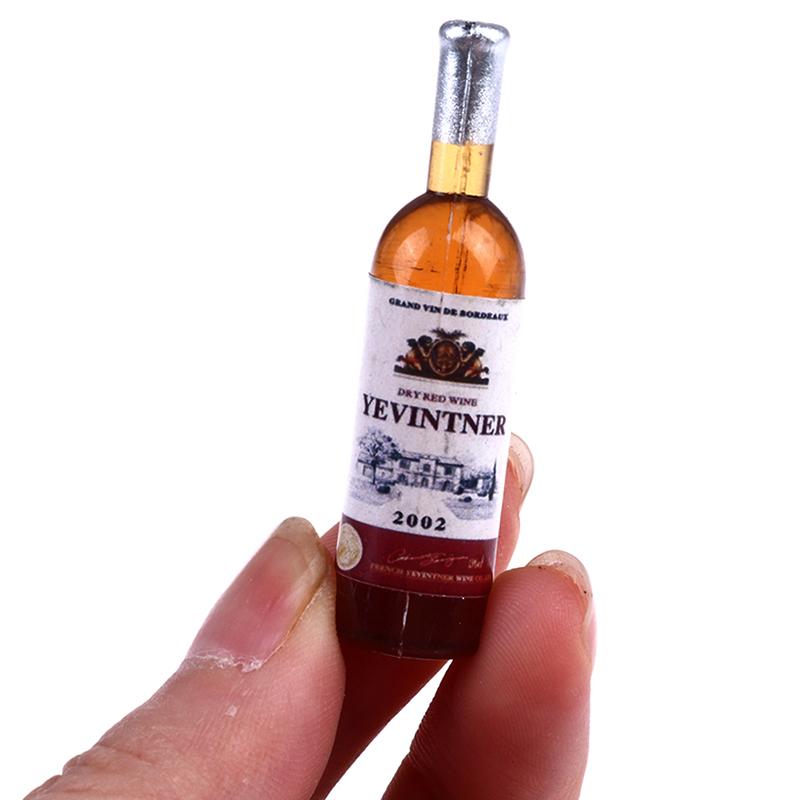 5 Stück 1:12 Puppenhaus Miniatur Simulation Weinflasche Küche Wohnzimmer Dekoration Zubehör