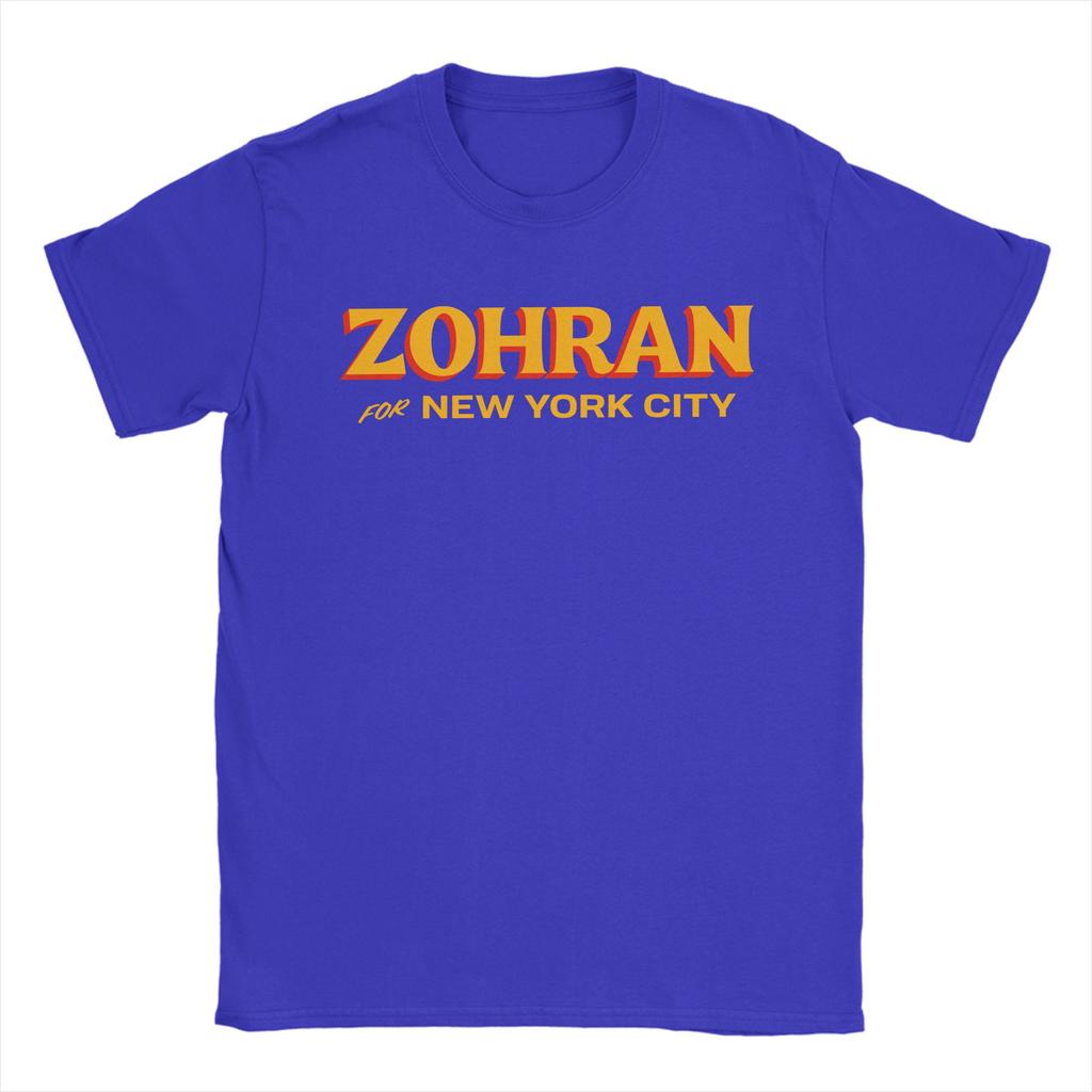 Zohran Mamdani pour T-shirt Homme New York City Coton Pur Mode T-shirt Col Rond T-shirts Manches Courtes Vêtements Idée Cadeau