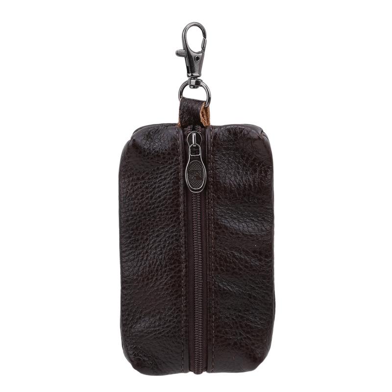 

Men Car Key Case Leather Wallets Coin Purse Soft Zipper Bag Keychain Cover For Money Pocket Thin Wallets Ring Pouch Card Purse