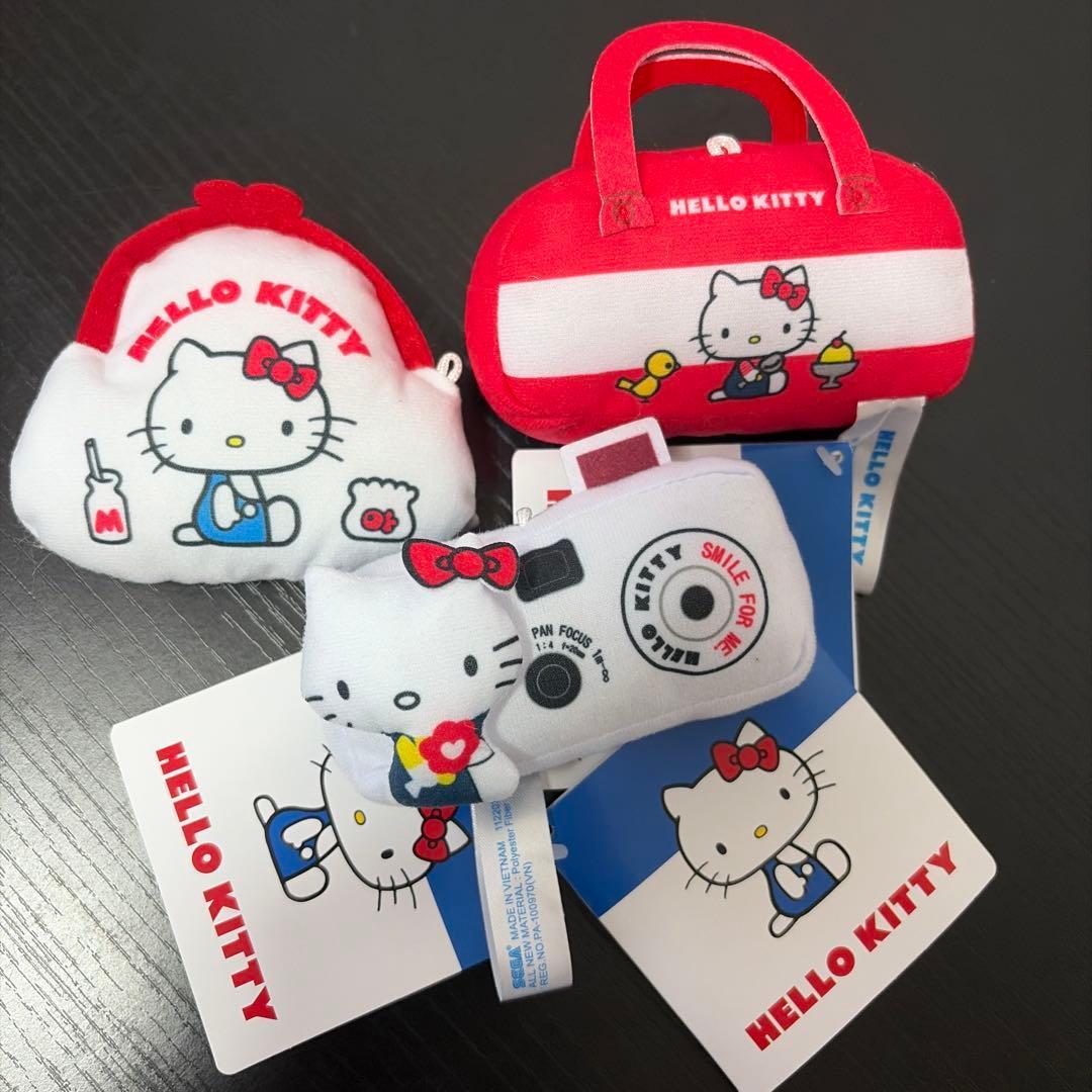 Hello Kitty Nostalgic Motif Mascot Keychain Stuffed Toy Retro
