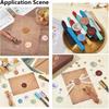 CRASPIRE 2 Style Happy Halloween Wax Seal Stamp Set Brass Sealing Stamp Heads + 1pc Wood Handle Removable Witch Hat Bat Ghost Kit for Decorating