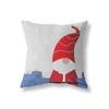 Merry Christmas Cute Snowman Print Pattern Polyester Cushion Cover Home Living Room Sofa Decoration Square Pillow Pillow Cover