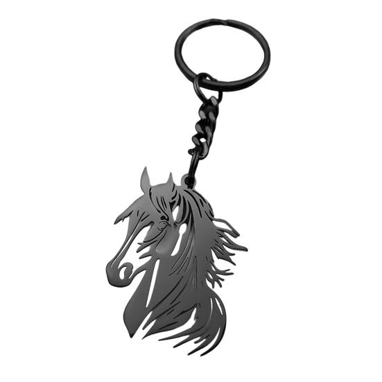 Keychain Hollow Horse Head Charm Key Chain Decorative Good Luck Key Holder Backpacks Handbags Car Key Accessories