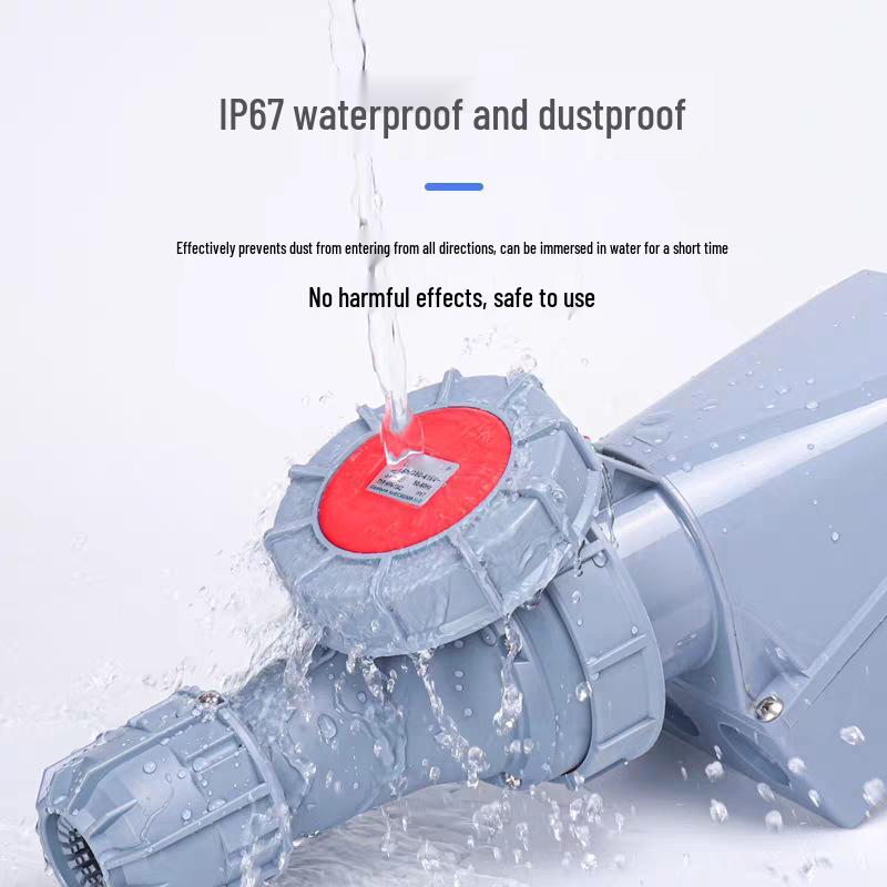 63A/125A Waterproof Aviation Plug Socket: 3-Pin, 4-Wire, 5-Hole, 3-Phase Connector
