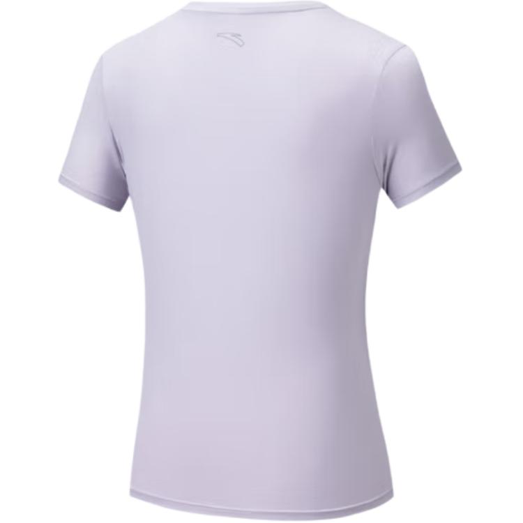 Anta Running Series Solid Color Soft Round Neck Comfortable Breathable Versatile Short Sleeve T-Shirt Women Tops 162535111-3
