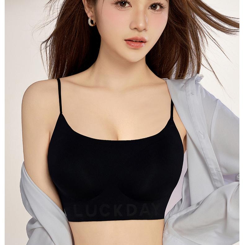 Invisible Seamless Lingerie Women's Summer Gathering Bra Vest Style Suspender Beautiful Back Bra