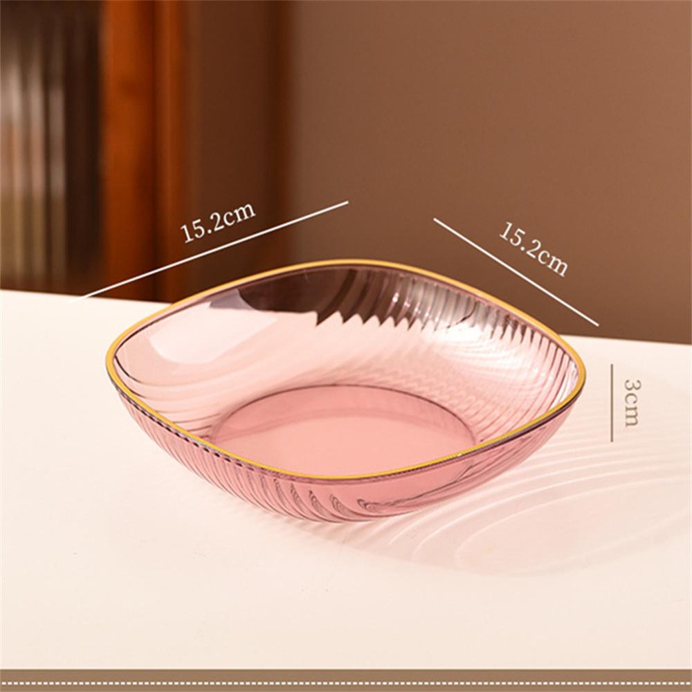 

1/2 шт. Прозрачная домашняя тарелка для закусок, многофункциональная, для торта, многоразовая, гладкая, для салатов, фруктов, чипсов, закусок