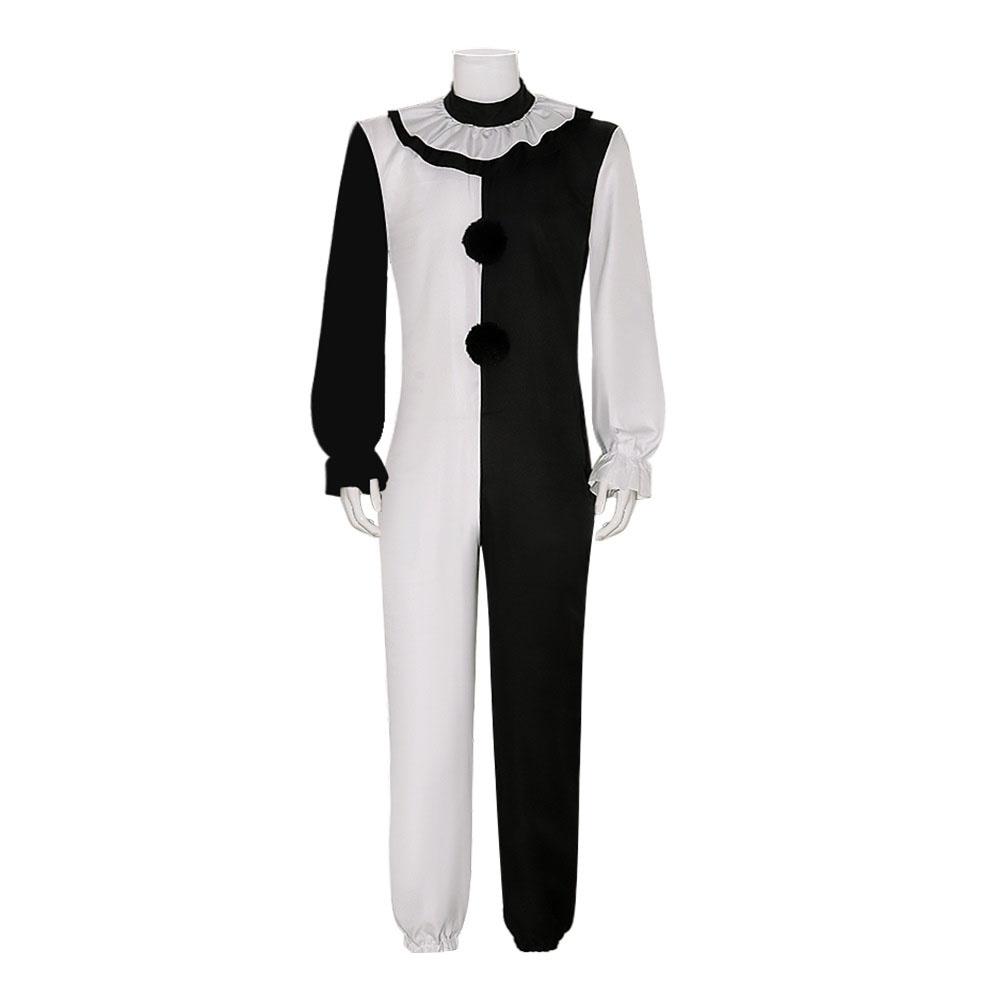 Terrifier Art Clown Joker Cosplay Kostuum Heren Jumpsuit Dames Rolspel Verkleedfeest Jurk Pak Halloween Carnavalsfeest S white
