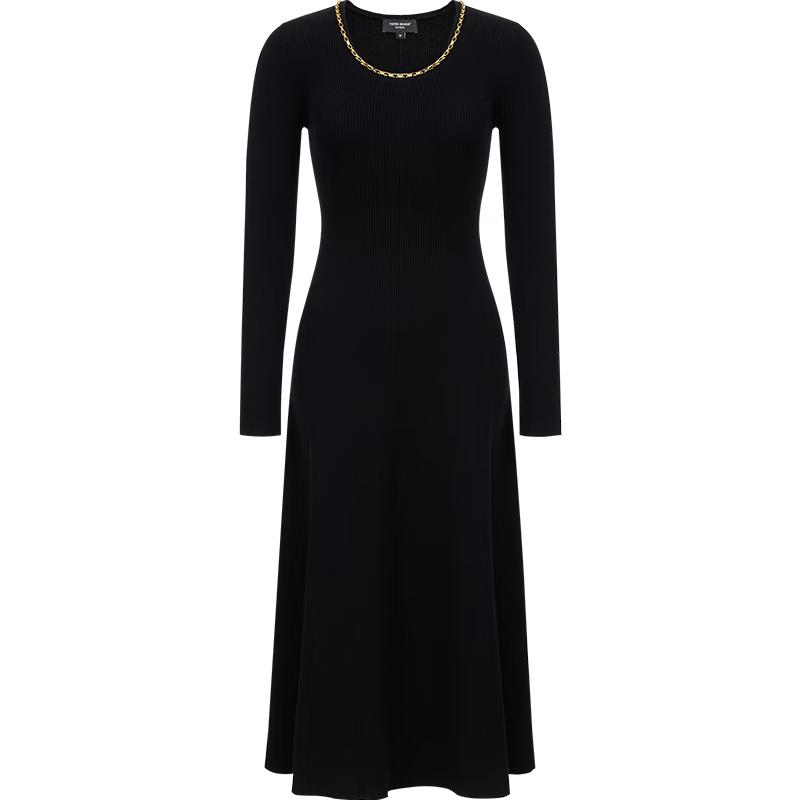 

VEROMODA Elegant Chain-Detail A-line Knit Dress L