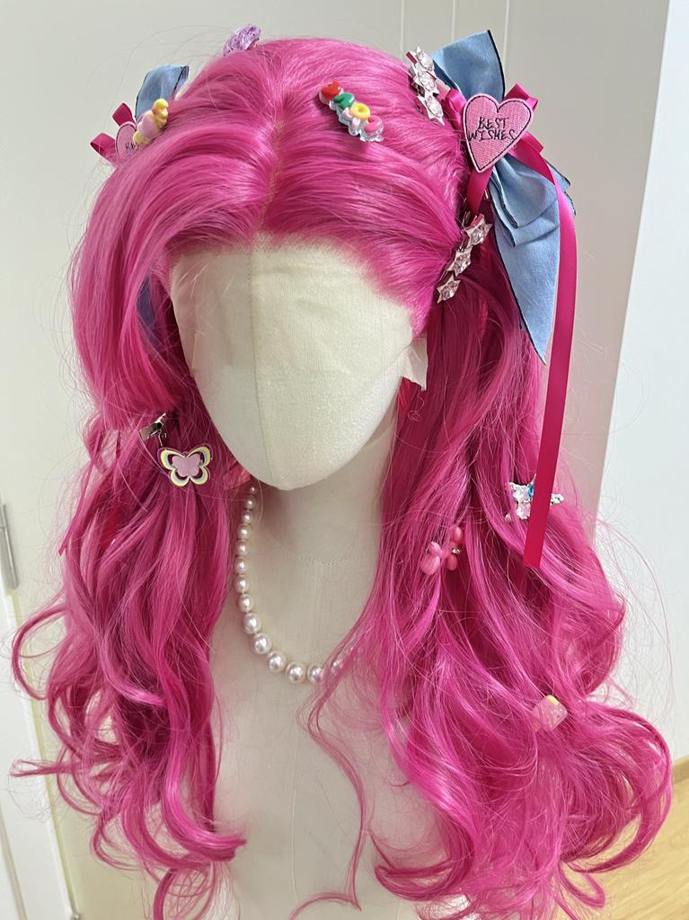 Ashely Body Wave Lace Front Wig Pink Purple Red Cosplay Wigs 26inch 13*4 Wigs Lace Front Frontal High Temperature Fibers Hair