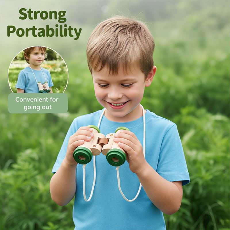 Baby Montessori Toys Wooden Telescope Outdoor Exploration Toys Kid Educational Toys Baby's Curiosity-Driven Game Newborn Gift