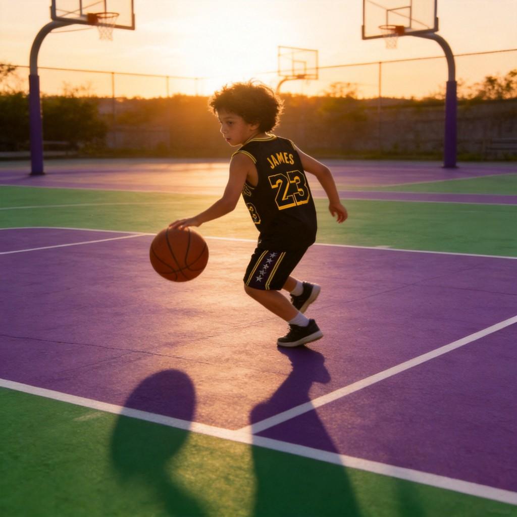 Lakers Lebron James 23 Kinder Basketbalshirt Polyester Mouwloos Sportkleding Voor Jongeren Spelen