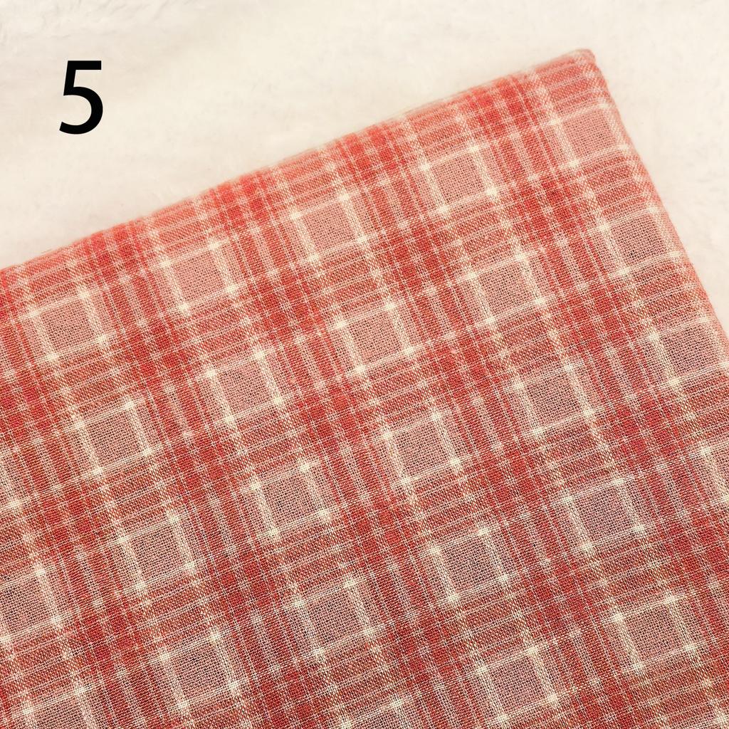 Bargain price Japanese Yarn-dyed Fabric DIY Handmade Bag Doll Quilting Craft Patchwork Fabric 100% Cotton Sewing Cloth 50*70CM