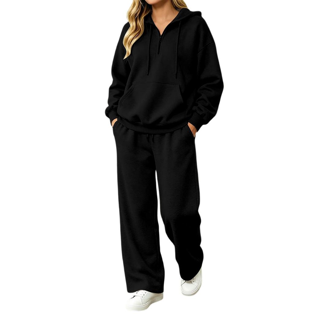 Men's 2-Piece Casual Outdoor Sports Set with Sweatshirt and Elastic Waist Cargo Pants