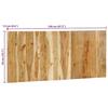 VidaXL Tête de lit 120 cm bois d'acacia massif, panneau de tête de lit, tête de lit en bois massif, tête de lit double, tête 4017493