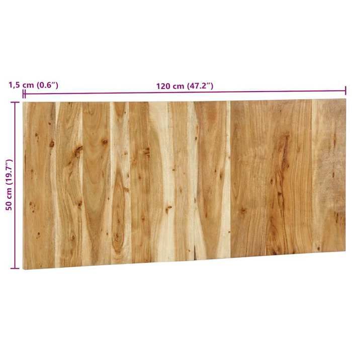 VidaXL Headboard 120 Cm Solid Acacia Wood, Headboard Panel, Solid Wood Headboard, Double Headboard, Head 4017493