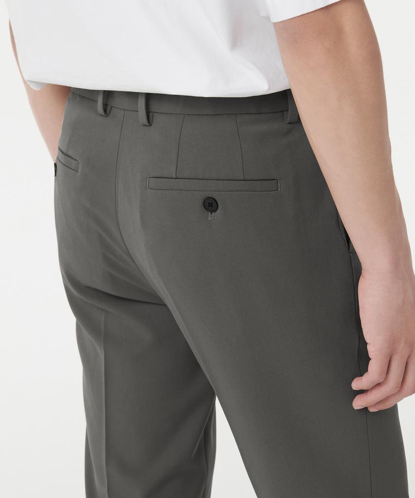MUSINSA STANDARD Tapered Hidden Banding Crop Slacks [Light Khaki]