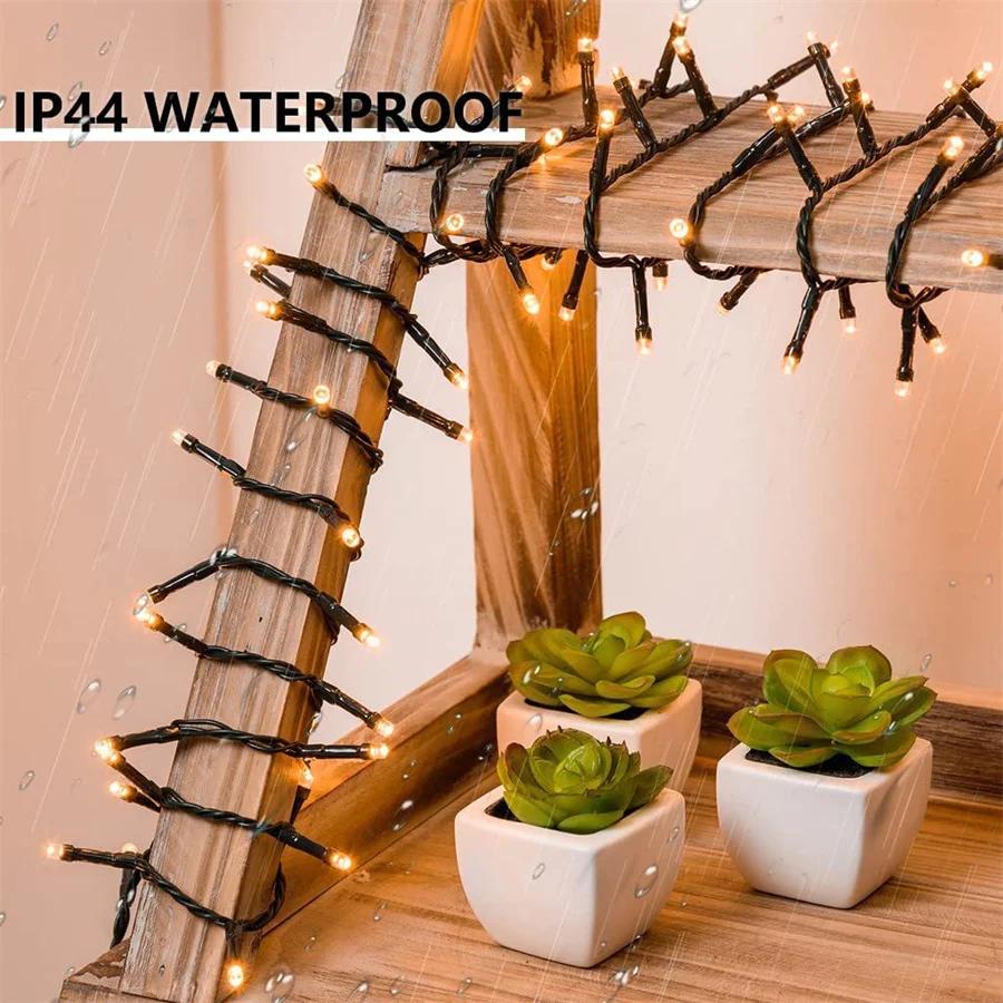 1000/1500 LED Firecrackers String Light Outdoor LED Cluster Garland Fairy Lights 8 Modes Waterproof For Christmas Wedding Decor