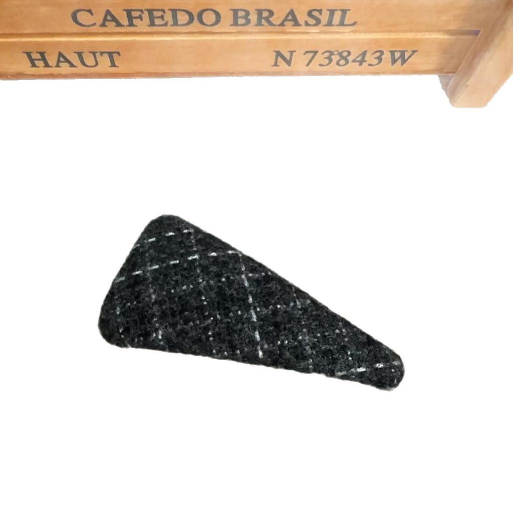 Korean Style Retro Twill Knit Hair Clip – Versatile Bangs & Flyaway BB Double Clip