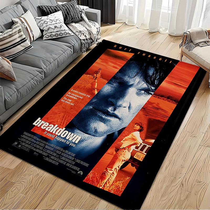Breakdown Movie Theme Carpet suitable as a non-slip mat for the living room or bedroom sofa