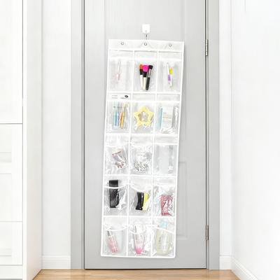 Über-Tür Schuh-Organizer 15 Taschen Transparent Über der Tür Hängeorganizer Platzsparende Aufbewahrungstasche für Schuhe Spielzeug Toilettenartikel