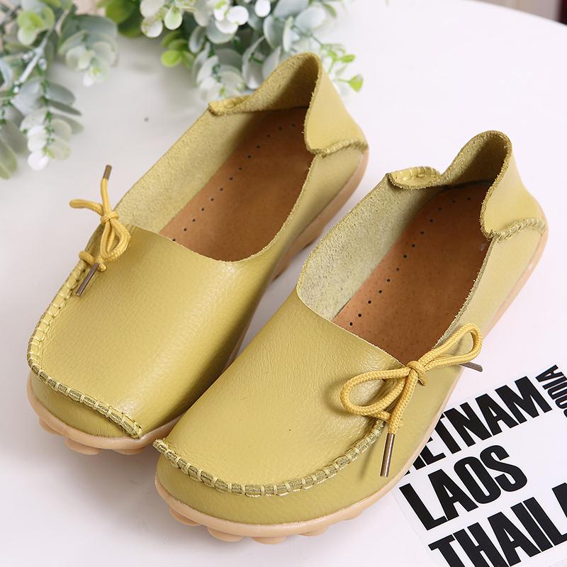 Damskie buty na platformie Oryginalne skórzane buty dla mamy Sznurowane Regulacja szczelności Retro Wygodne chodzenie Antypoślizgowe buty w dużym rozmiarze