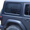 Black Rear Window Trim Decor Sticker USA Flag Decal for Jeep Wrangler JL 4Dr 18+
