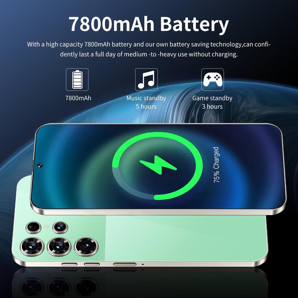 S26 Ultra 5G Smartphone: Android 7.3, 16GB RAM, 1TB Storage, Large Screen, Flagship Model.