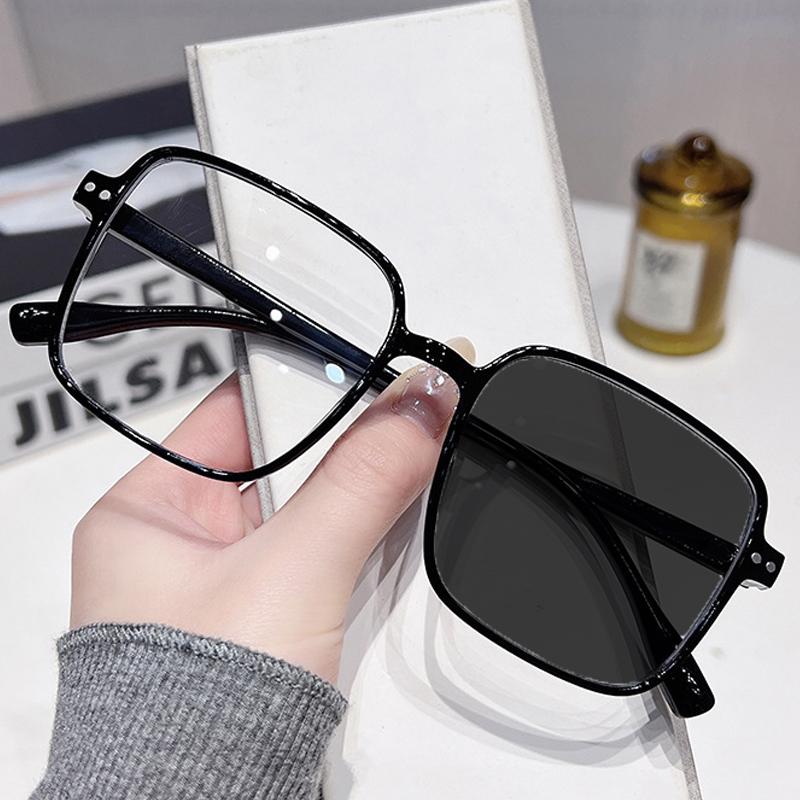 Anti Blue Light Glasses Women Men Vintage Eyeglass Woman Frame Square Glasses Oversized Big Size Lenses Blocking Eyeglasses