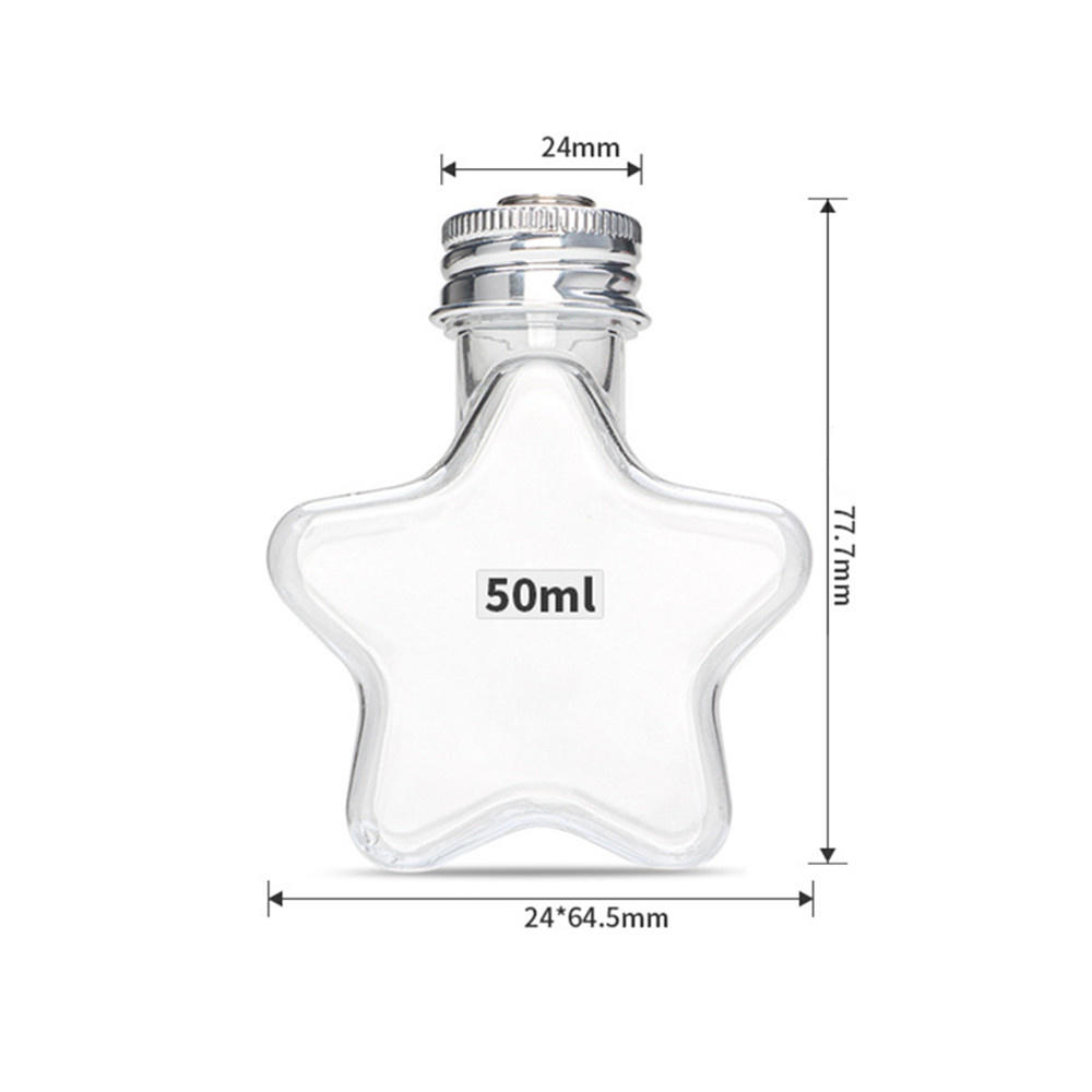 10Pcs Christmas Tree Ornament Fillable Booze Water Bottle Bulbs Shape Plastic Clear Christmas Ball Bell Pendant Home Party Decor