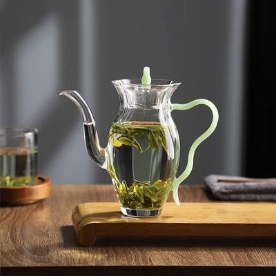 240ml Filterable Heat-resistant Thickened Glass Teapot High Borosilicate Glass Flower Tea Pot Chinese Retro Glass Tea Set