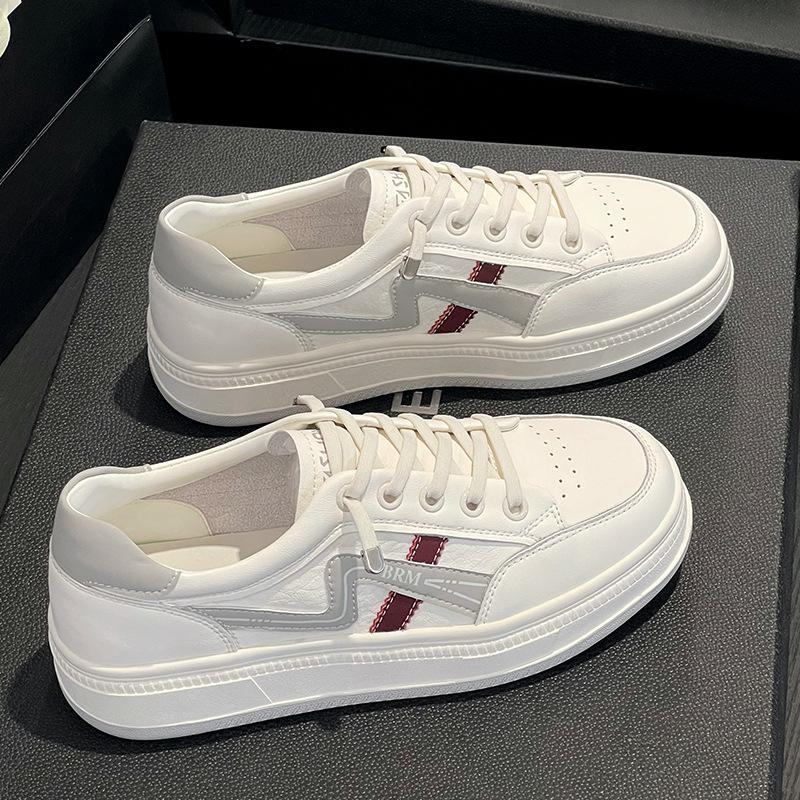 Leather Little White Shoes Women's New Soft-soled Sports and Leisure Shoes Women's Comfortable Flat-soled Student Board Shoes